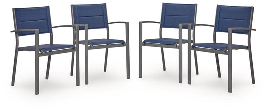 Rocky Creek - Sling Arm Chair (Set of 4) - Blue / Gray Chair Sets by Signature Design by Ashley® - Walls Furniture & Mattress