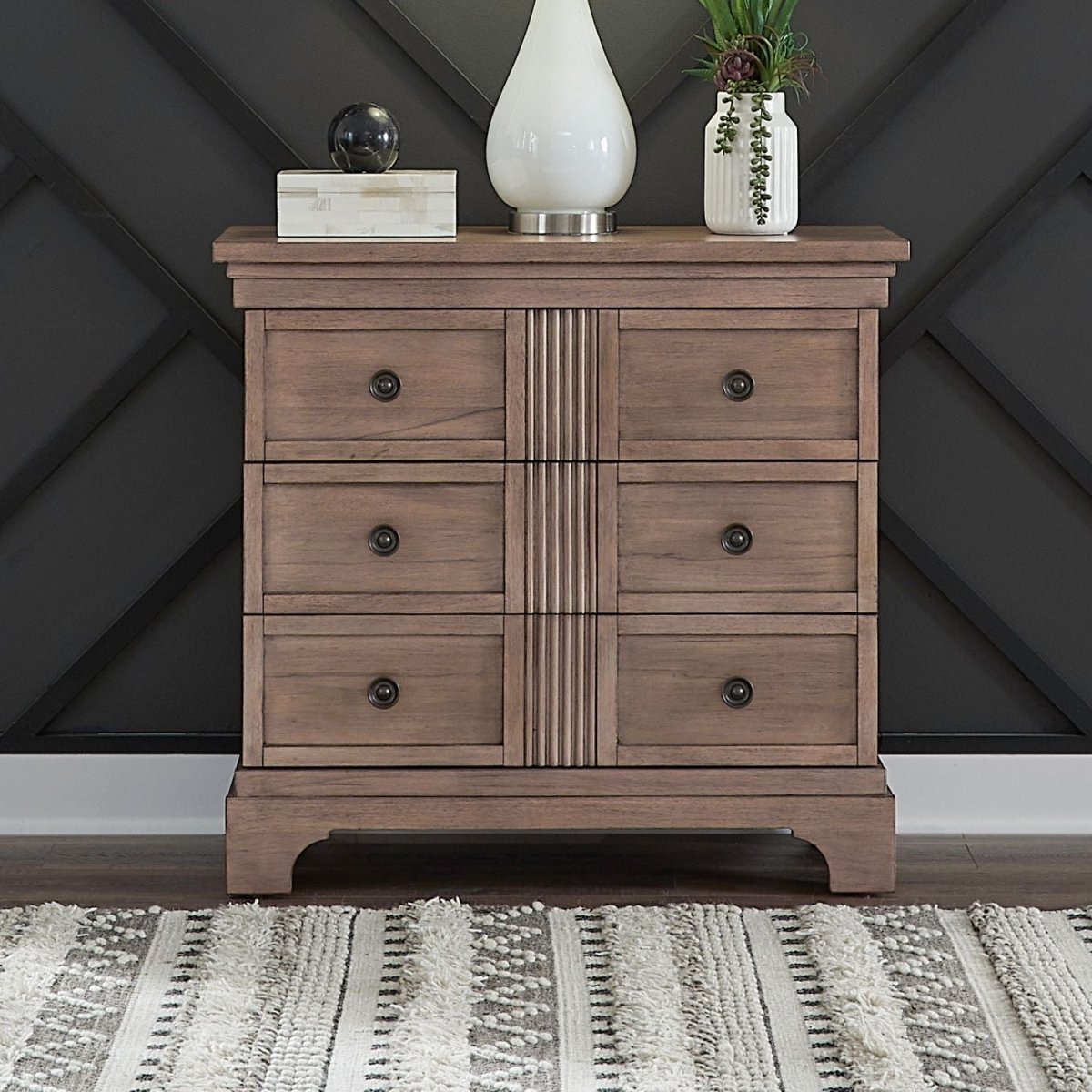 Haven Hills - Bedside Chest With Charging Station - Camel Beige Bedside Chests by Liberty Furniture - Walls Furniture & Mattress