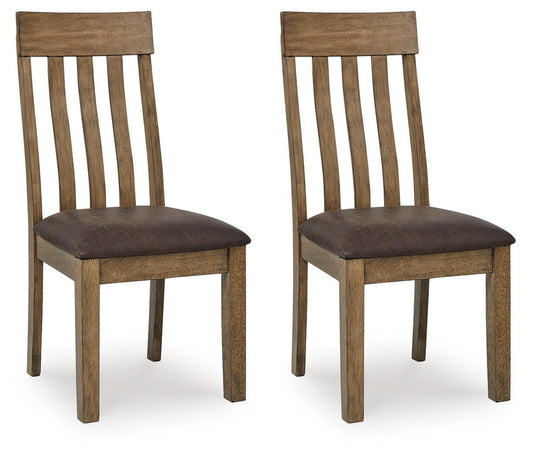 Urbinforte - Dining Upholstered Side Chair (Set of 2) - Light Brown Chair Sets by Signature Design by Ashley® - Walls Furniture & Mattress