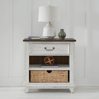 River Place - Bedside Chest With Charging Station - White Bedside Chests by Liberty Furniture - Walls Furniture & Mattress