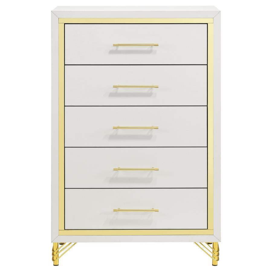 Lucia - 5 - Drawer Bedroom Chest Accent Chests by Coaster Fine Furniture - Walls Furniture & Mattress