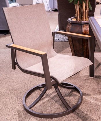 Carmel Highlands - Dark Brown - Sling Swivel Chair (Set of 2) Chair Sets by Signature Design by Ashley® - Walls Furniture & Mattress