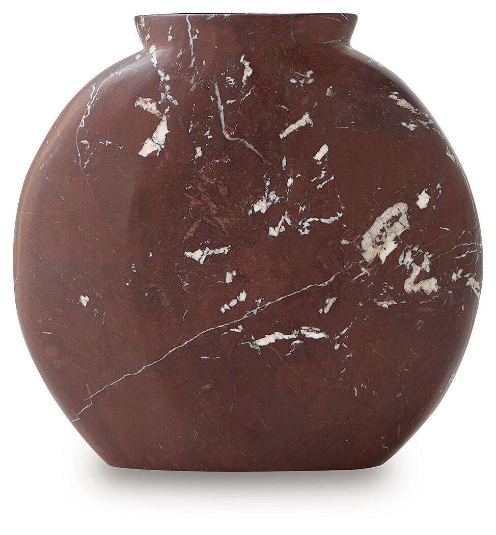 Dashner - Vase - Red / White Vases & Jars by Signature Design by Ashley® - Walls Furniture & Mattress