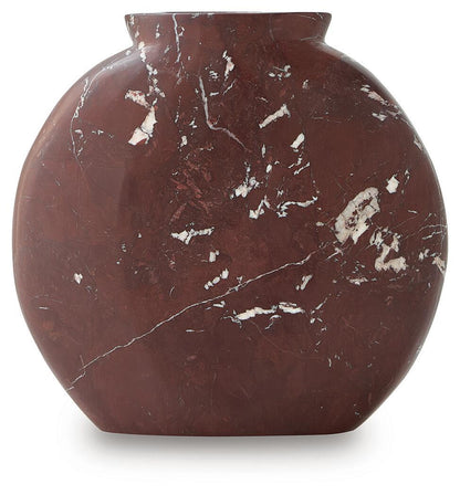 Dashner - Vase - Red / White Vases & Jars by Signature Design by Ashley® - Walls Furniture & Mattress