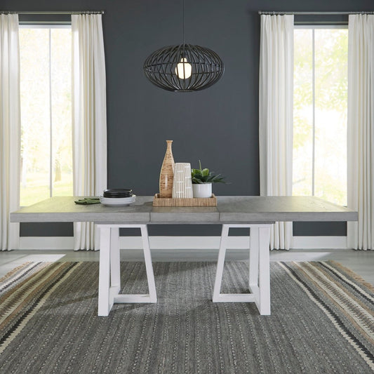 Palmetto Heights - Double Pedestal Table Set - Pearl Silver Dining Tables by Liberty Furniture - Walls Furniture & Mattress