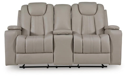Elevate Edges - Glide Reclining Loveseat With Console - Coin Reclining Loveseats by Signature Design by Ashley® - Walls Furniture & Mattress