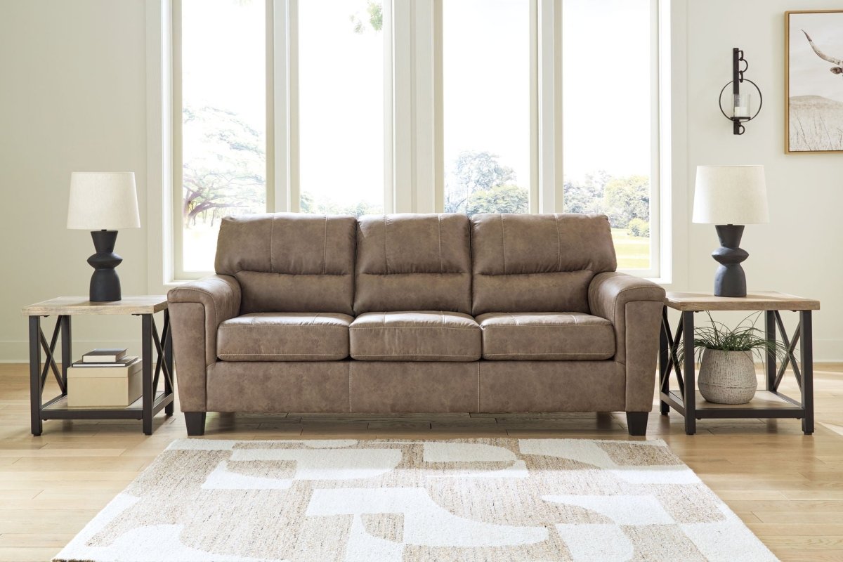 Navi - Fossil - Sofa Stationary Sofas by Signature Design by Ashley® - Walls Furniture & Mattress