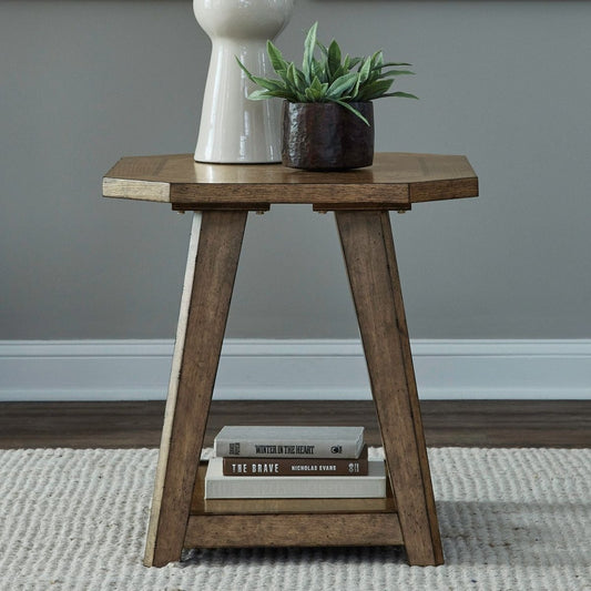 Carolina Park - Octagonal End Table - Brown End Tables by Liberty Furniture - Walls Furniture & Mattress