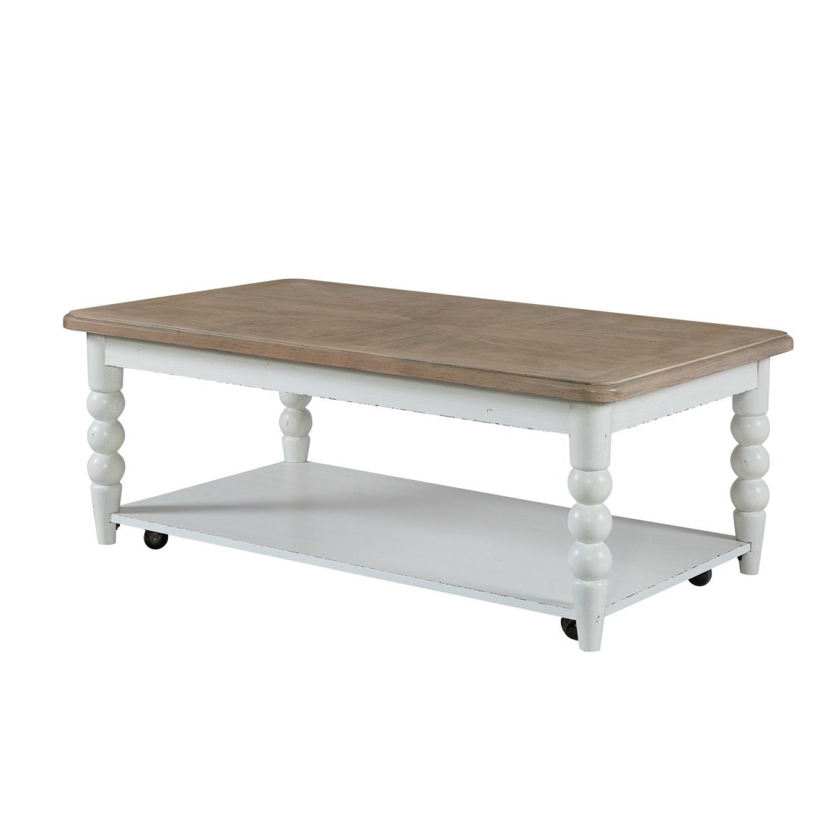 Turnberry Park - Rectangular Cocktail Table - Washed White Cocktail Tables by Liberty Furniture - Walls Furniture & Mattress