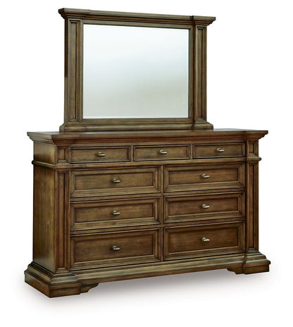 Frantanna - 3 Pc. - Queen Panel Storage Bed, Dresser And Mirror - Brown 3 Piece Bedroom Sets by Signature Design by Ashley® - Walls Furniture & Mattress