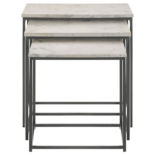 Medora - Marble Top Nesting Table Set Nesting Tables by CoasterElevations - Walls Furniture & Mattress