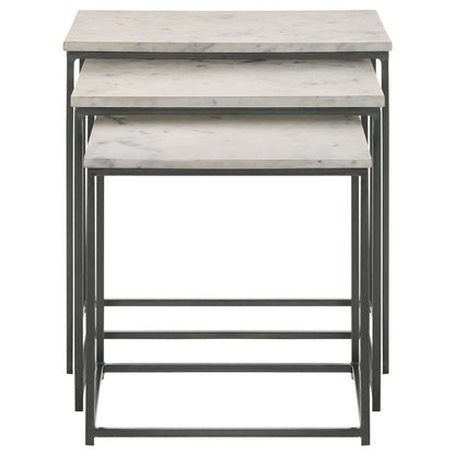 Medora - Marble Top Nesting Table Set Nesting Tables by CoasterElevations - Walls Furniture & Mattress