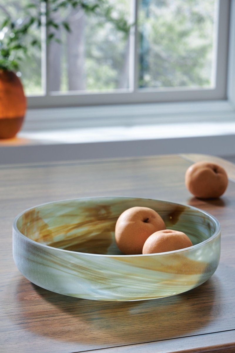 Bannington - Bowl - Sage Green Plates & Bowls by Signature Design by Ashley® - Walls Furniture & Mattress