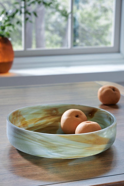 Bannington - Bowl - Sage Green Plates & Bowls by Signature Design by Ashley® - Walls Furniture & Mattress