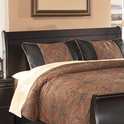 Huey Vineyard - Queen Sleigh Headboard - Black Sleigh Headboards by Signature Design by Ashley® - Walls Furniture & Mattress