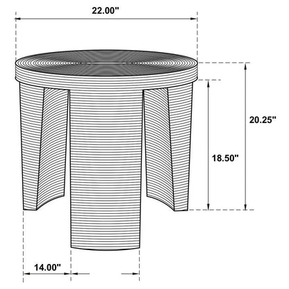Artina - Woven Rattan Round Table End Tables by Coaster Fine Furniture - Walls Furniture & Mattress