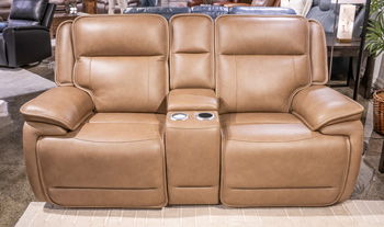 Glencroft - Sahara - Power Reclining Loveseat With Console / Adjustable Headrest Reclining Loveseats by Signature Design by Ashley® - Walls Furniture & Mattress