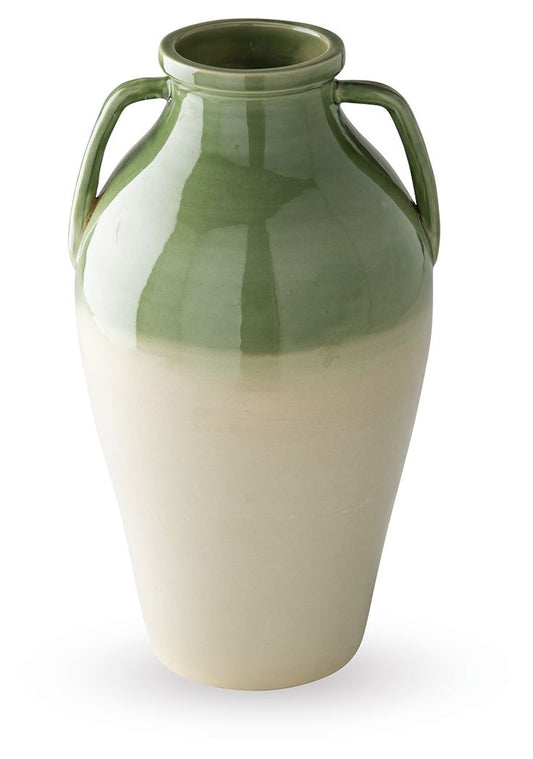 Andorbury - Vase - Green / Beige Vases & Jars by Signature Design by Ashley® - Walls Furniture & Mattress