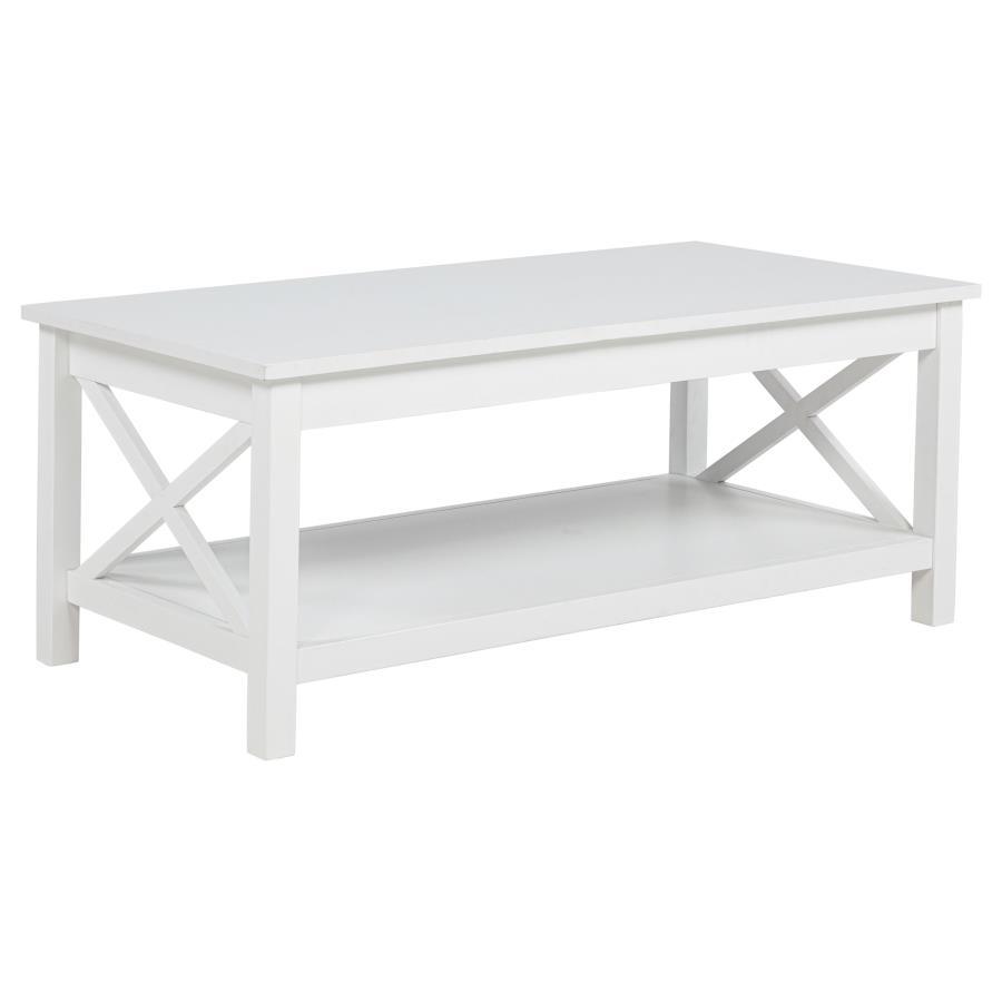 Skyview - 44" Rectangular Lift Top Coffee Table - White Coffee Tables by Coaster Fine Furniture - Walls Furniture & Mattress