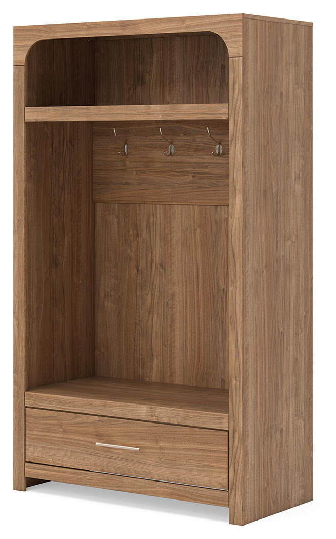 Dovander - Hall Tree With Storage Bench - Brown Hall Trees by Signature Design by Ashley® - Walls Furniture & Mattress
