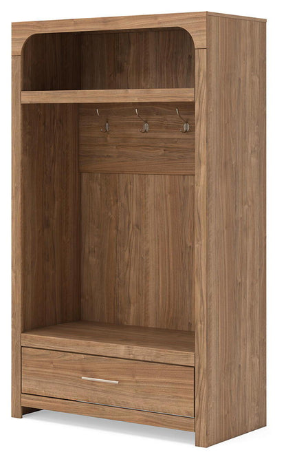 Dovander - Hall Tree With Storage Bench - Brown Hall Trees by Signature Design by Ashley® - Walls Furniture & Mattress