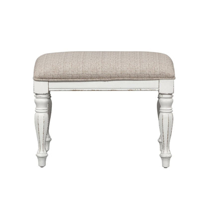 Magnolia Manor - Accent Bench - White