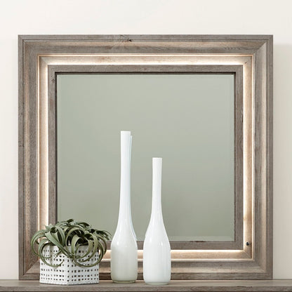 Horizons - Lighted Mirror - Gray Bedroom Mirrors by Liberty Furniture - Walls Furniture & Mattress