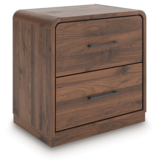 Fortlorn - Walnut Brown - Two Drawer Night Stand Accent Nightstands by Signature Design by Ashley® - Walls Furniture & Mattress