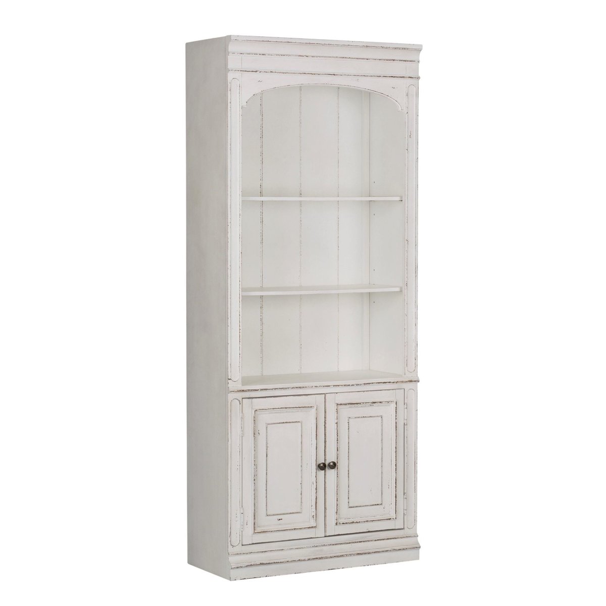 Magnolia Manor - Bunching Bookcase - White Standard Bookcases by Liberty Furniture - Walls Furniture & Mattress
