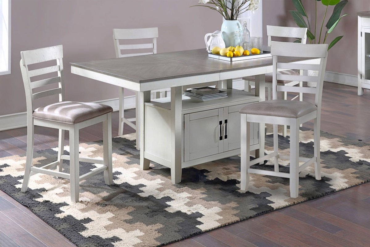 Richland - Counter Table Set 5 Piece Dining Room Sets by New Classic - Walls Furniture & Mattress