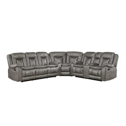 Morello - 3 Piece Manual Sofa/Loveseat/Wedge Reclining Sectionals by New Classic - Walls Furniture & Mattress
