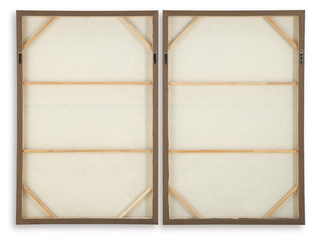 Stormish - Wall Art Set (Set of 2) - Beige / Brown Canvas Art Sets by Signature Design by Ashley® - Walls Furniture & Mattress