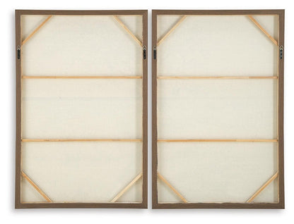 Stormish - Wall Art Set (Set of 2) - Beige / Brown Canvas Art Sets by Signature Design by Ashley® - Walls Furniture & Mattress