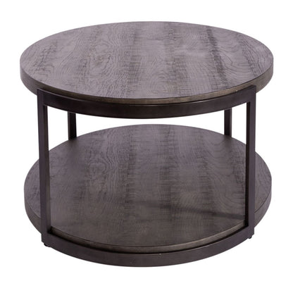 Modern View - Oval Cocktail Table - Dark Gray Cocktail Tables by Liberty Furniture - Walls Furniture & Mattress