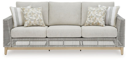 Seton Creek - 4 Pc. - Lounge Set - Gray 4 Piece Outdoor Sets by Signature Design by Ashley® - Walls Furniture & Mattress