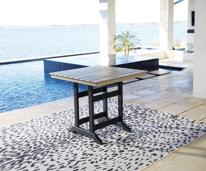 Fairen Trail - 5 Pc. - Counter Dining Set - Black / Driftwood 5 Piece Outdoor Sets by Signature Design by Ashley® - Walls Furniture & Mattress