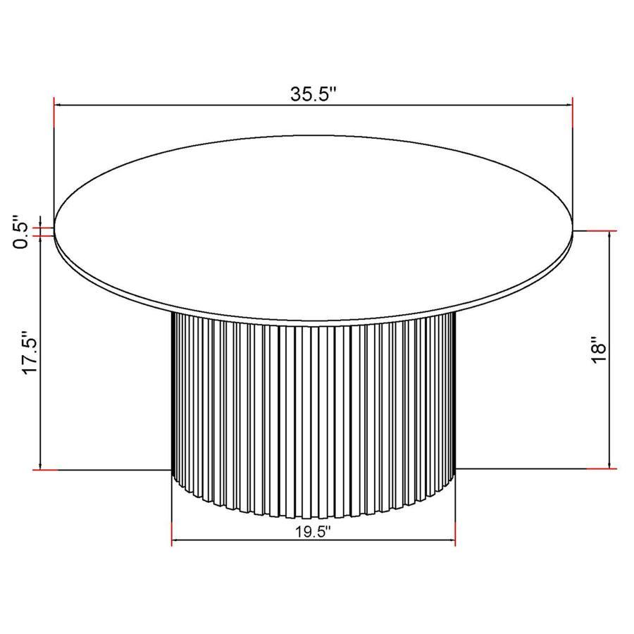 Rowena - Round Sintered Stone Table End Tables by Coaster Fine Furniture - Walls Furniture & Mattress