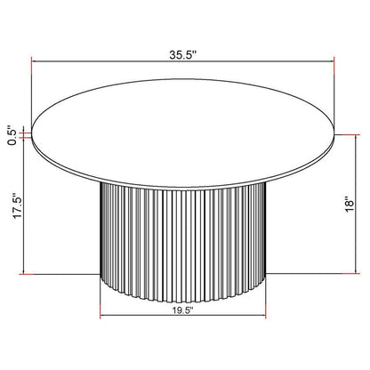 Rowena - Round Sintered Stone Table End Tables by Coaster Fine Furniture - Walls Furniture & Mattress