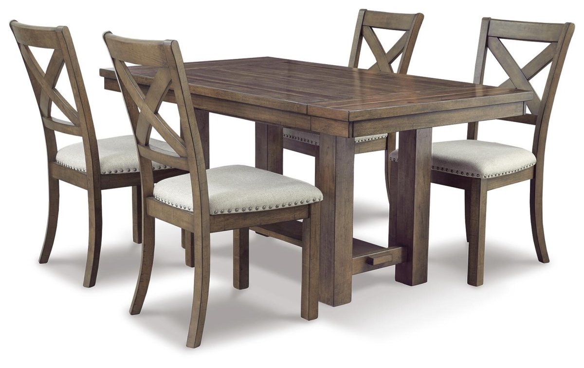 Moriville - Rectangular Dining Room Extension Table - Grayish Brown Dining Tables with Extensions by Signature Design by Ashley® - Walls Furniture & Mattress