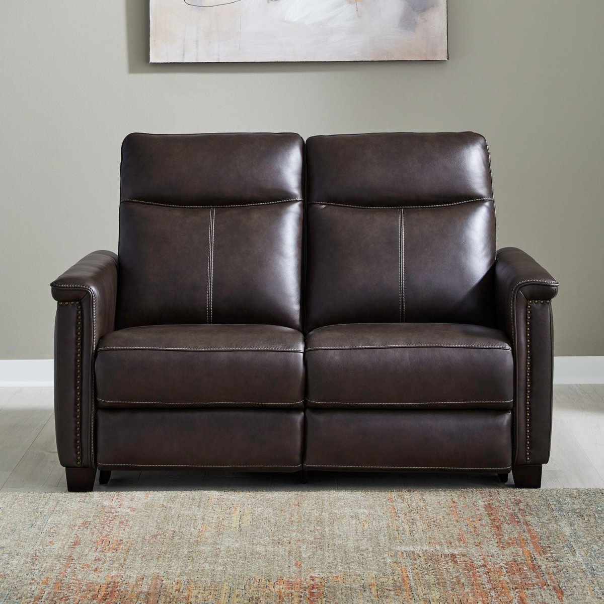Crawford - Loveseat P3 & ZG - Finch Cacao Reclining Loveseats by Liberty Furniture - Walls Furniture & Mattress