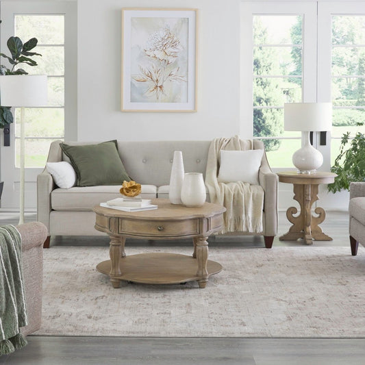 Magnolia Manor - 3 Piece Table Set (Round End Table) - Light Brown