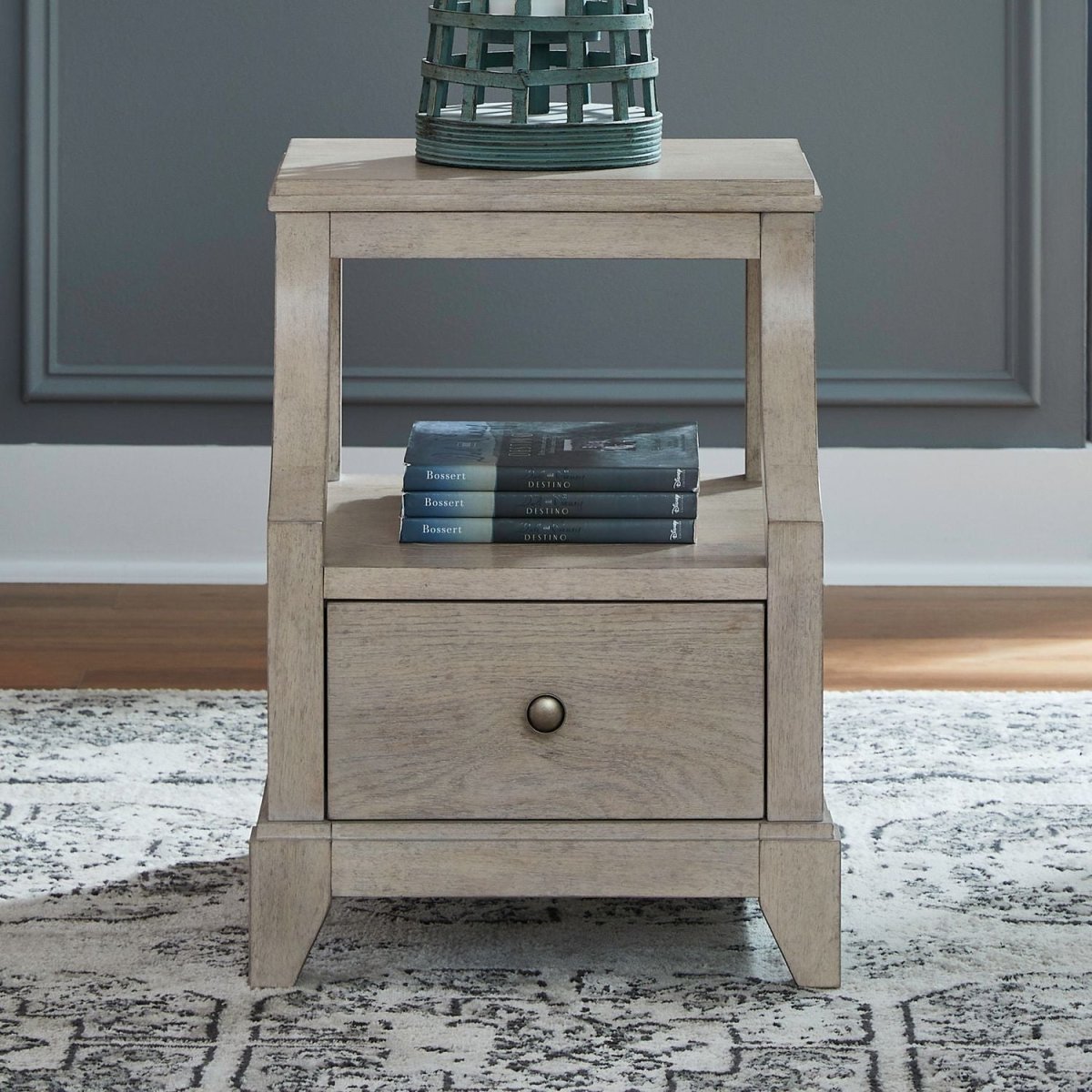 New Haven - Chairside Table - Sanctuary White Chair Side Tables by Liberty Furniture - Walls Furniture & Mattress