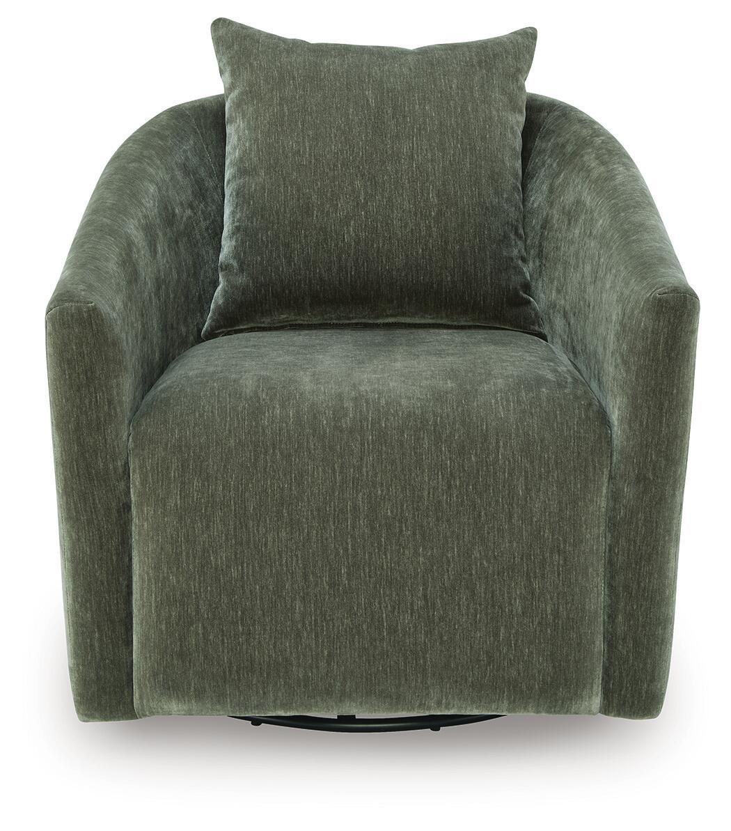 Leastow - Swivel Accent Chair - Loden Swivel Chairs by Signature Design by Ashley® - Walls Furniture & Mattress