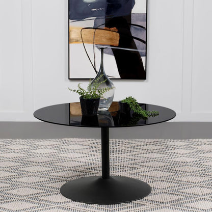 Ganso - Round Metal Coffee Table With Tempered Glass Top End Tables by Coaster Fine Furniture - Walls Furniture & Mattress
