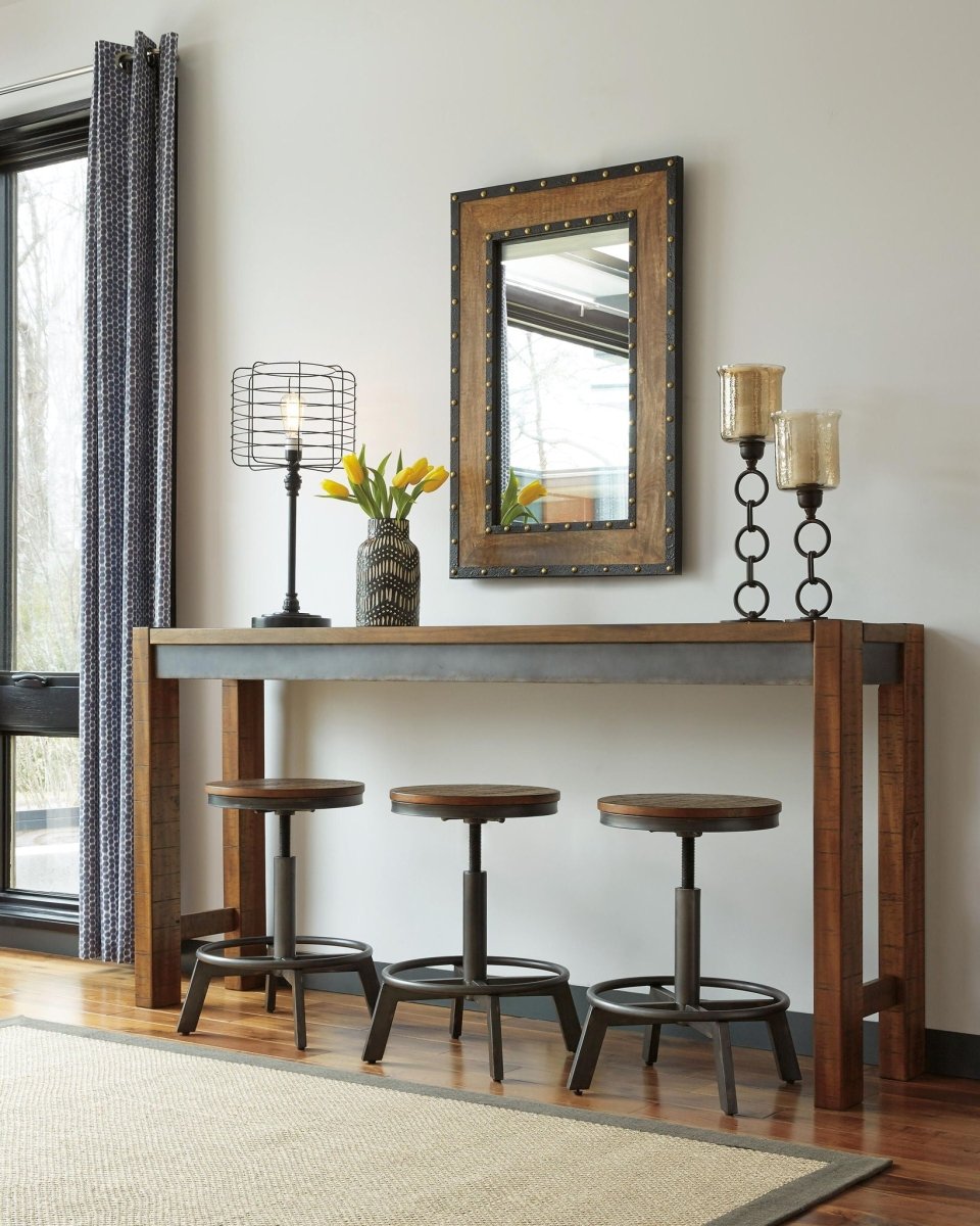 Torjin - Long Counter Table - Dark Brown Counter Tables by Signature Design by Ashley® - Walls Furniture & Mattress