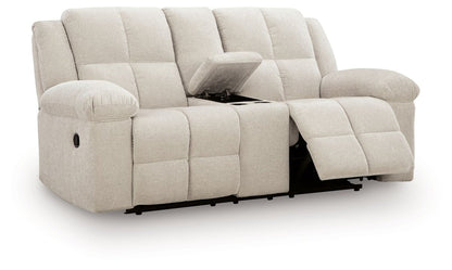 Orlen - Double Reclining Loveseat With Console - Winter Reclining Loveseats by Benchcraft® - Walls Furniture & Mattress