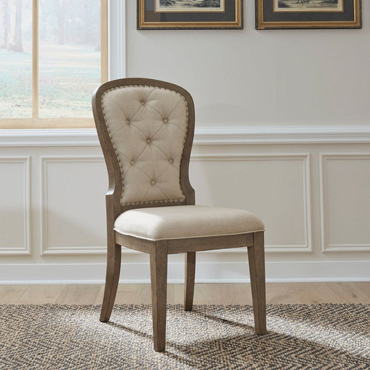 Americana Farmhouse - Upholstered Tufted Back Side Chair Side Chairs by Liberty Furniture - Walls Furniture & Mattress