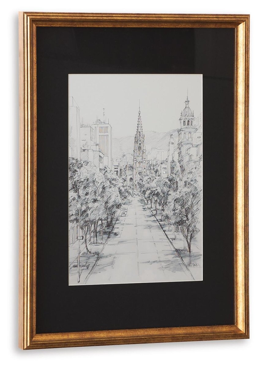 Lemmill - Wall Art - Black / White Framed Prints by Signature Design by Ashley® - Walls Furniture & Mattress