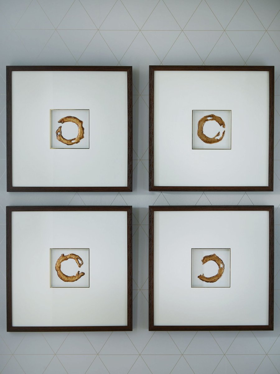 Dallbourne - White / Gold Finish - Wall Art Set (Set of 4) Wall Decor by Signature Design by Ashley® - Walls Furniture & Mattress