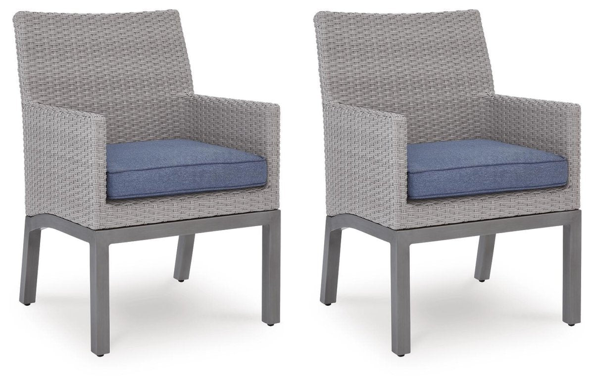 Half Moon Beach - Arm Chair With Cushion (Set of 2) - Blue / Gray Chair Sets by Signature Design by Ashley® - Walls Furniture & Mattress